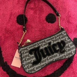 Juicy Couture Black Monogram Shoulder Bag/Purse